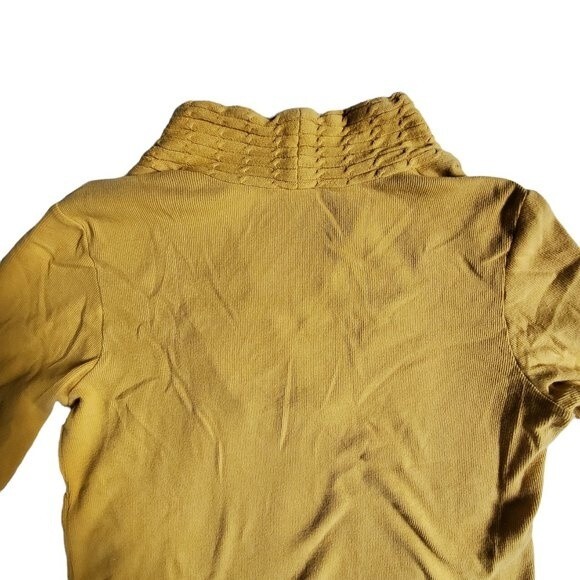 Rafaella Studio yellow long sleeve v-neck top sz L - Picture 4 of 14